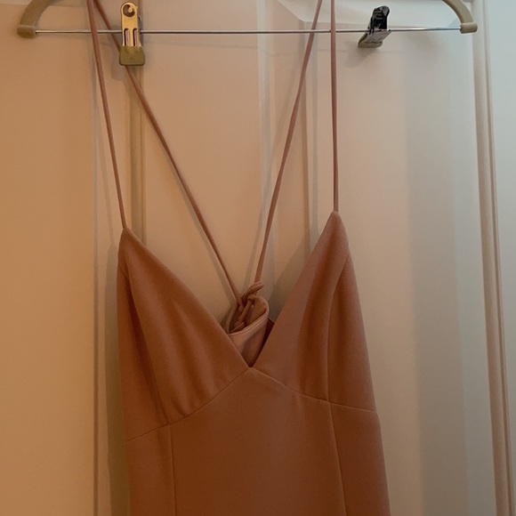 NEVER WORN light peach prom gown, tie back, 2 - Picture 2 of 3